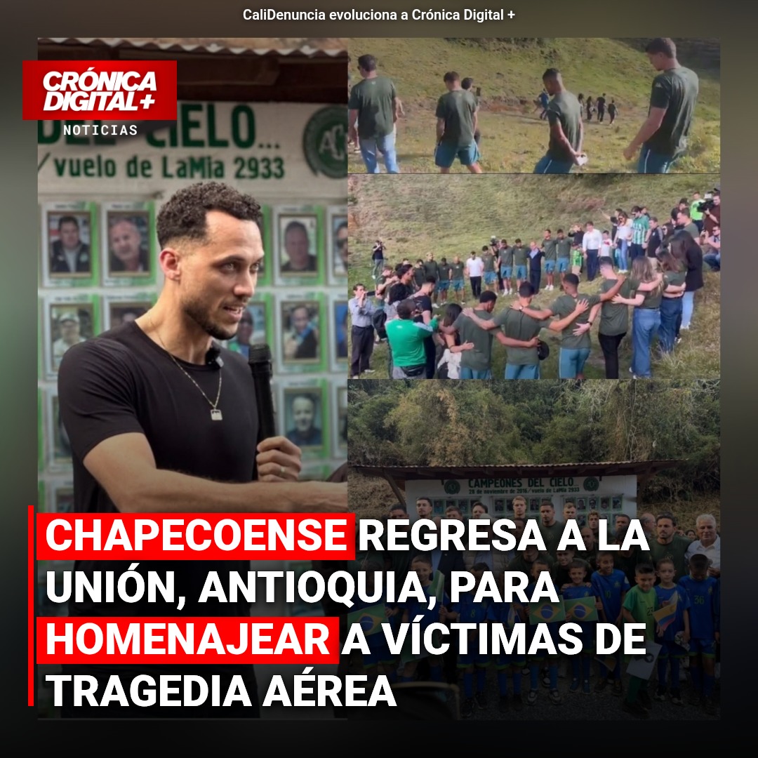 Chapecoense rinde tributo a víctimas en La Unión, Antioquia