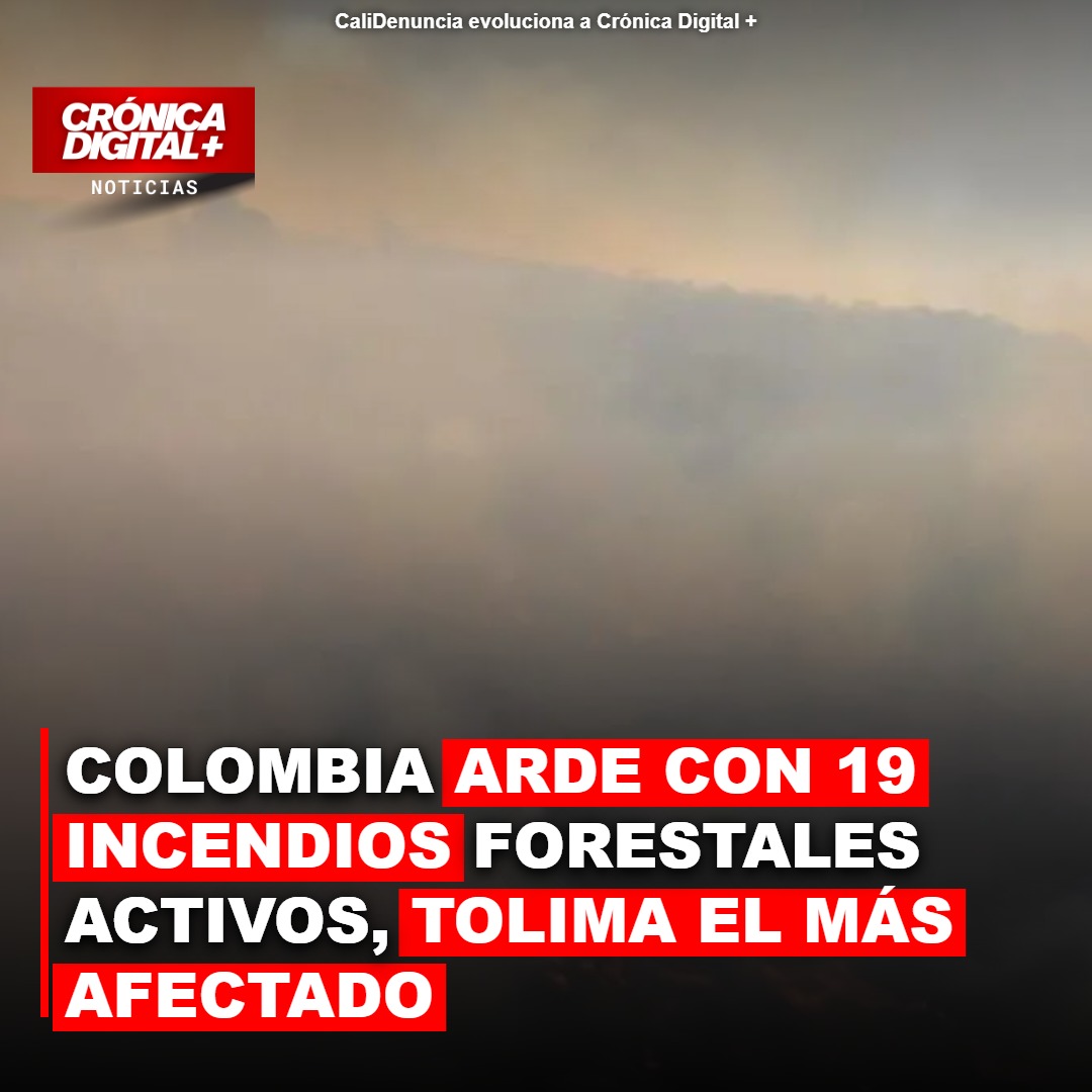 Colombia: 19 Incendios Forestales Azotan al País, Tolima el Más Afectado