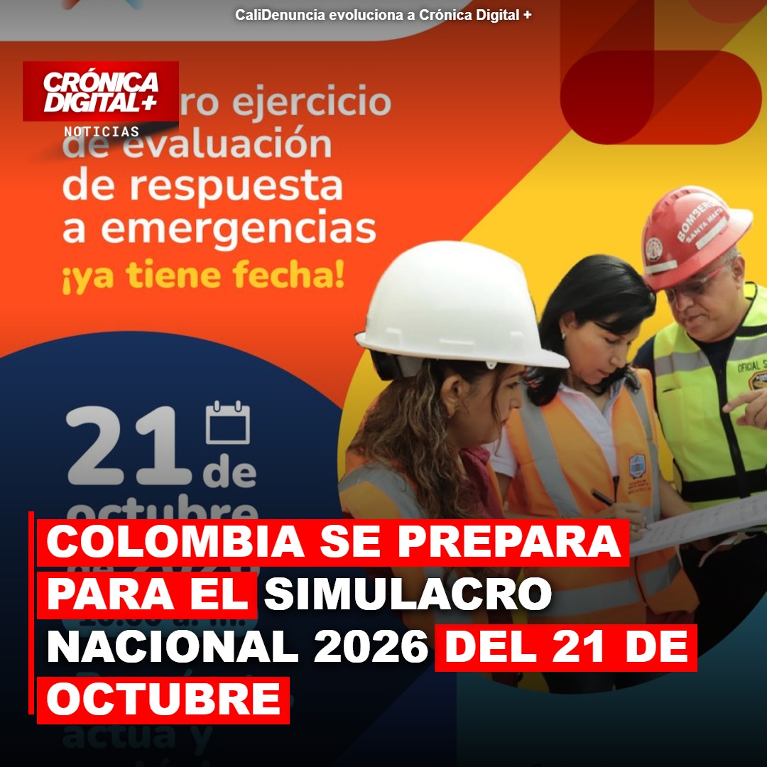Colombia se prepara para el Simulacro Nacional 2026 del 21 de octubre