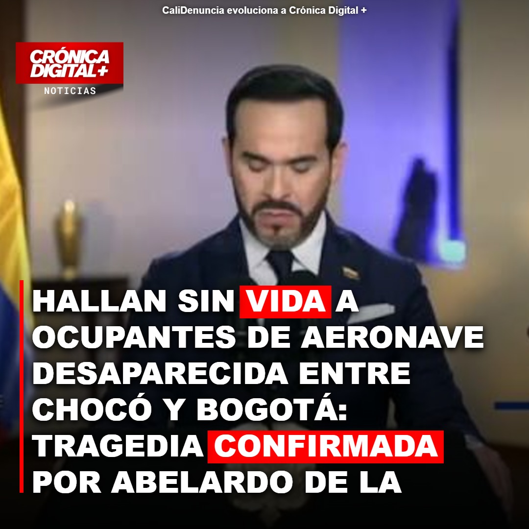 Confirman tragedia aérea: cinco fallecidos en avioneta desaparecida Chocó