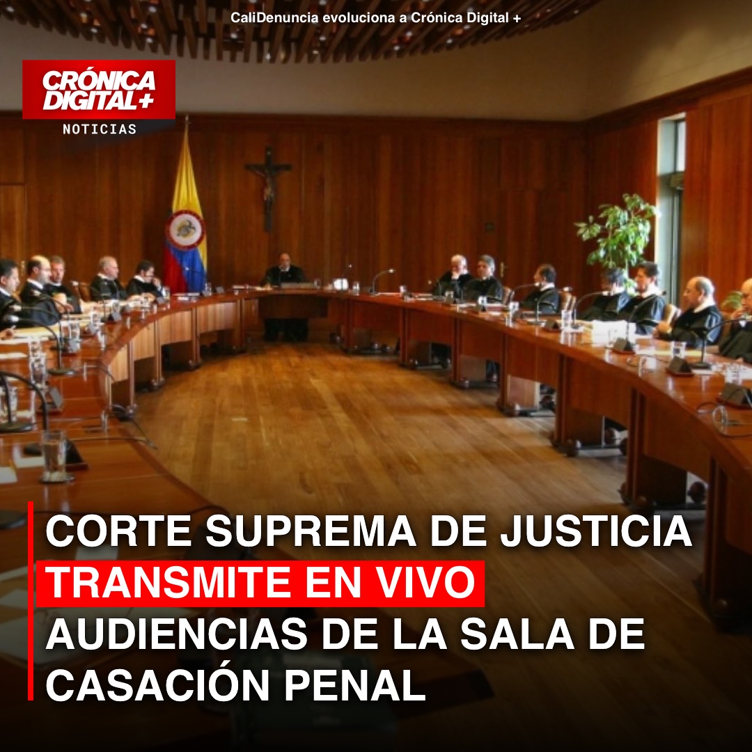 Corte Suprema de Justicia transmite en vivo audiencias de la Sala de Casación Penal