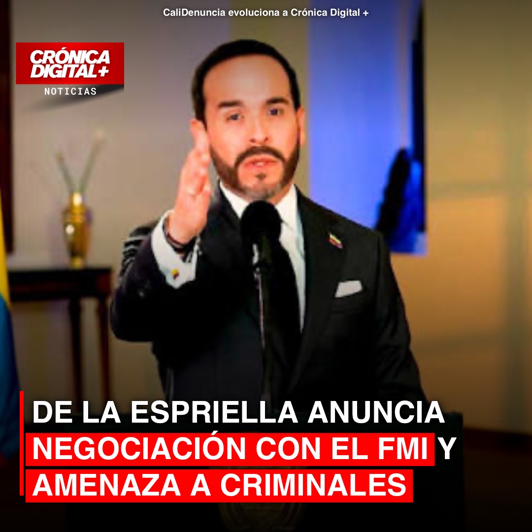 De la Espriella anuncia negociación con el FMI y amenazas a criminales