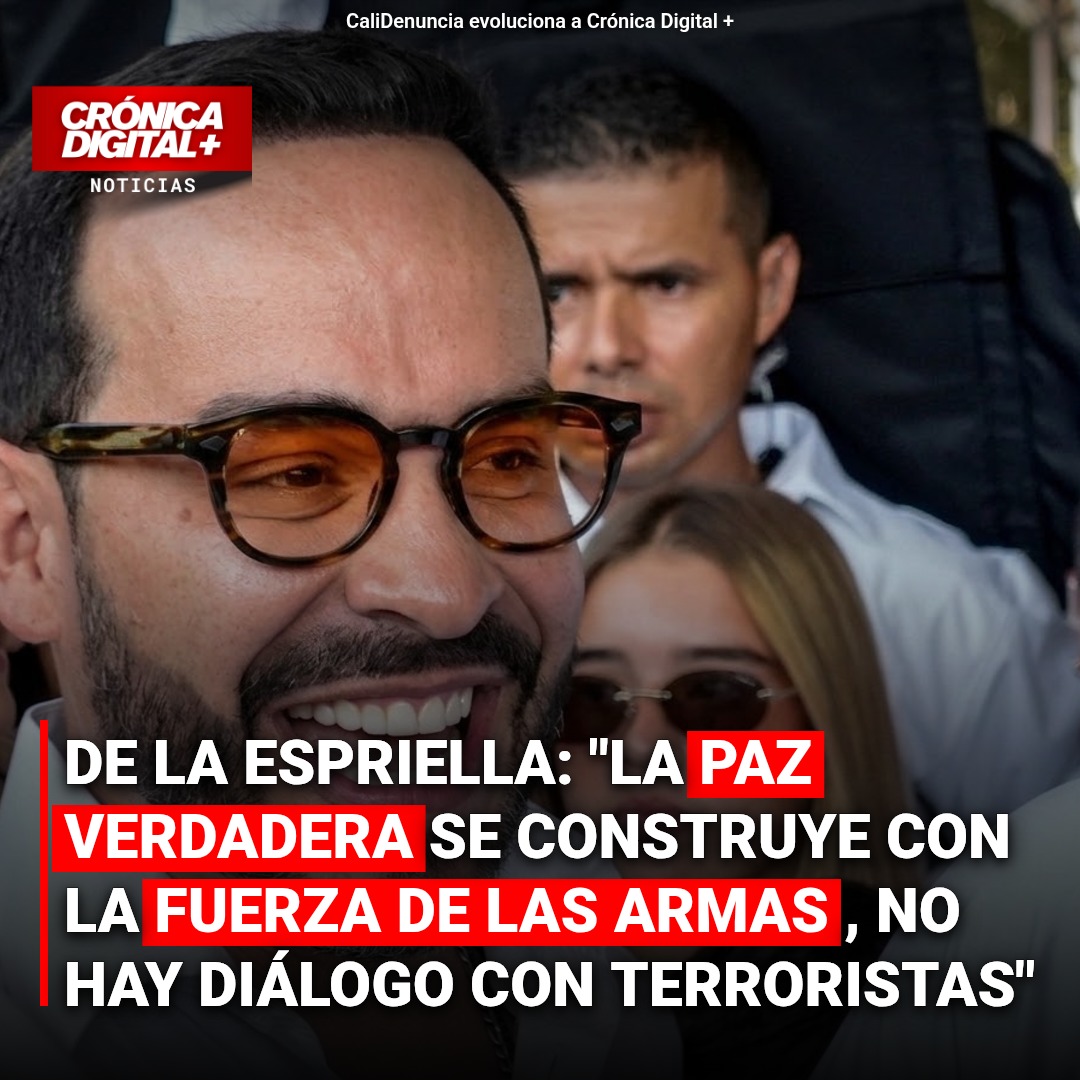 De La Espriella endurece postura: «Paz con armas, no diálogo terrorista»