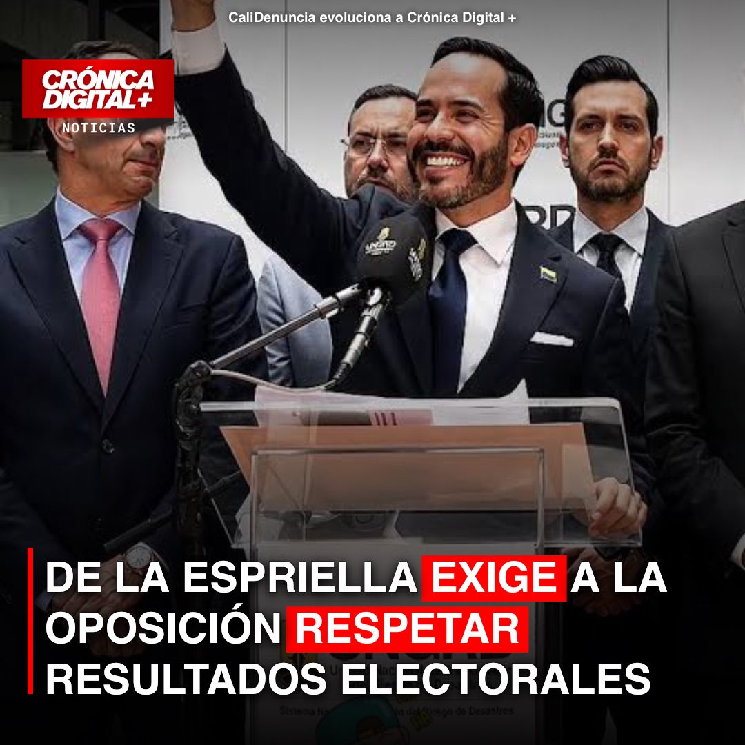 De la Espriella exige a la oposición reconocer resultados electorales