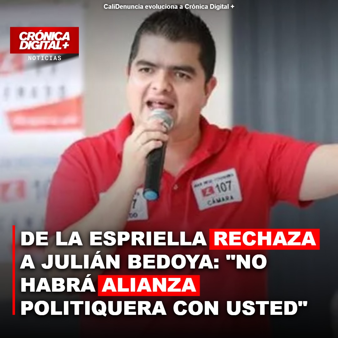 De la Espriella rechaza a Bedoya: «No habrá alianza politiquera»