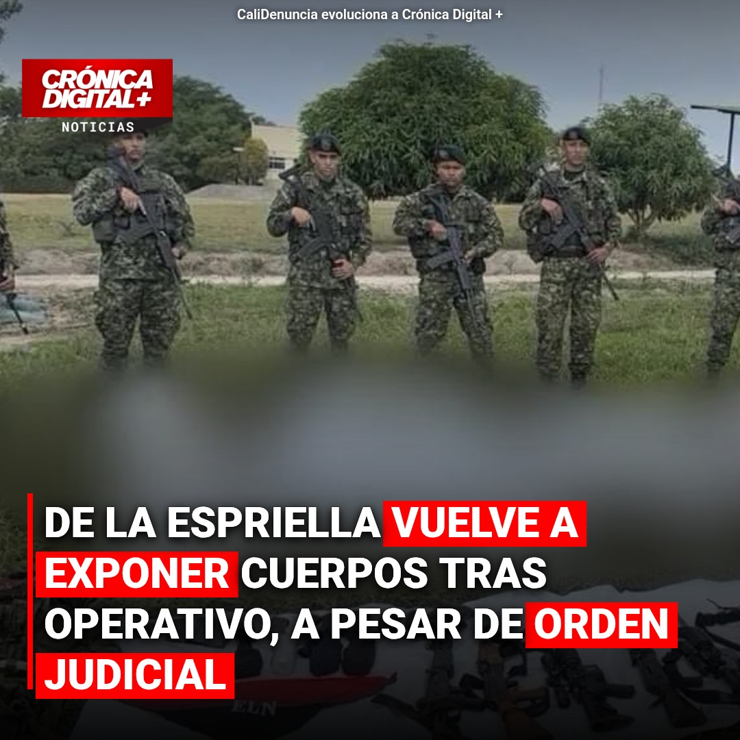 De la Espriella reincide en exposición de cuerpos tras operativo militar