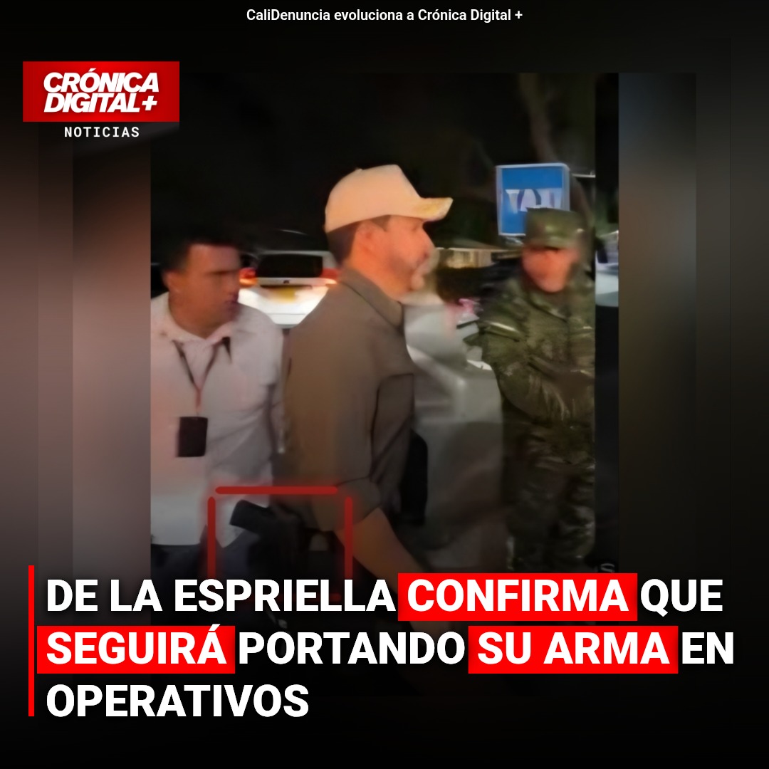 De la Espriella reitera porte de arma en operativos de seguridad
