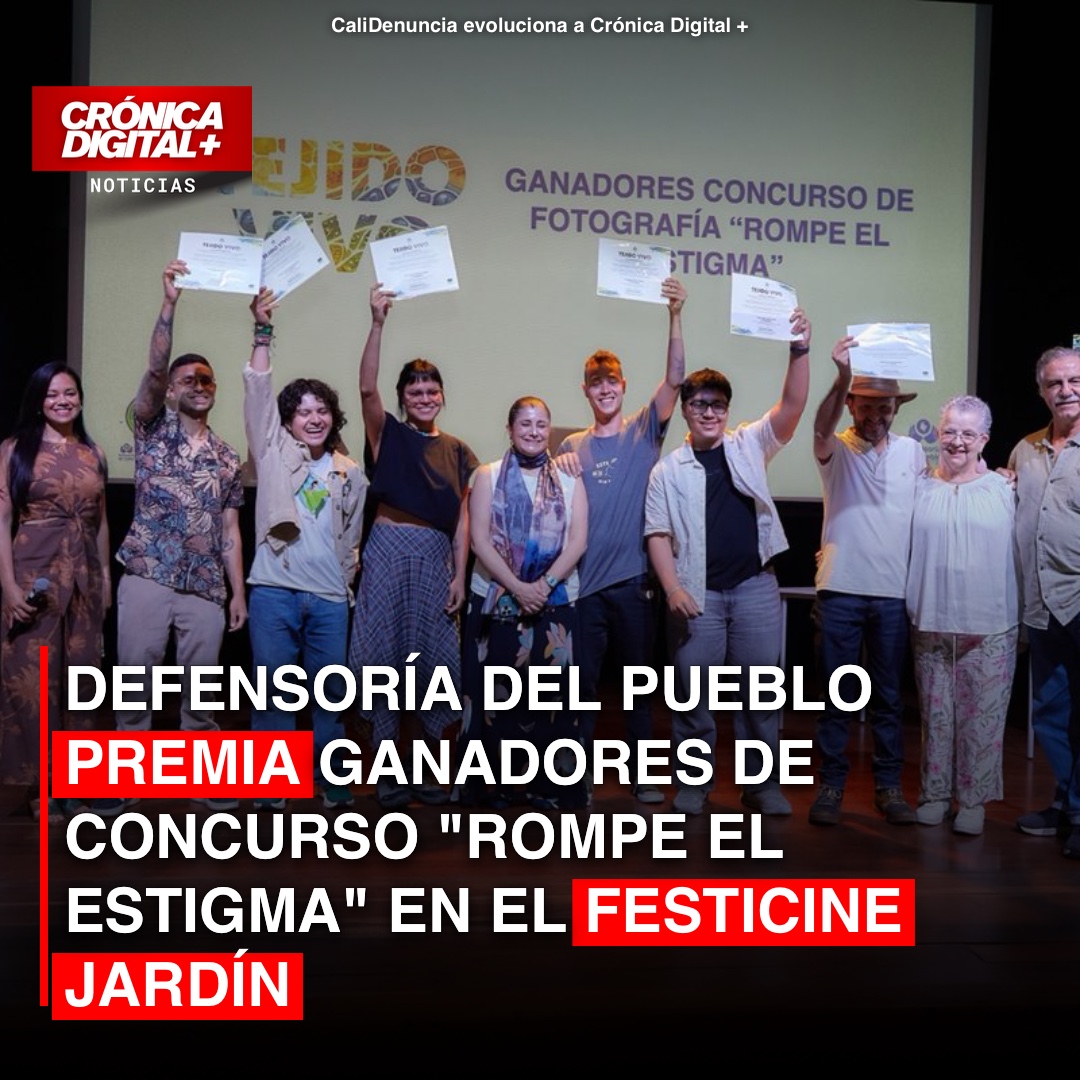 Defensoría del Pueblo premia ganadores de concurso «Rompe el Estigma» en el festicine Jardín