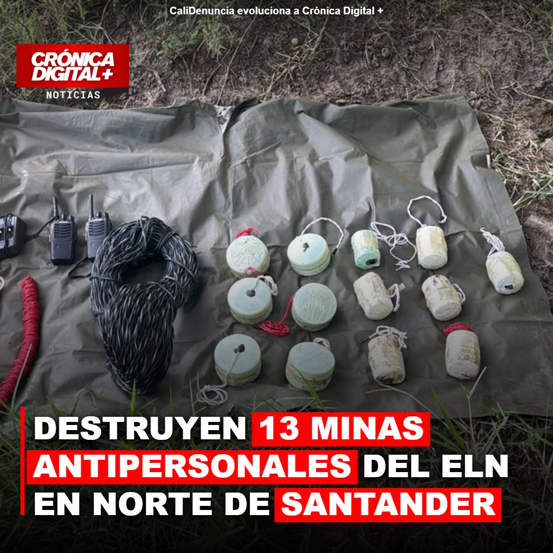 Destruyen 13 minas antipersonales del ELN en Norte de Santander