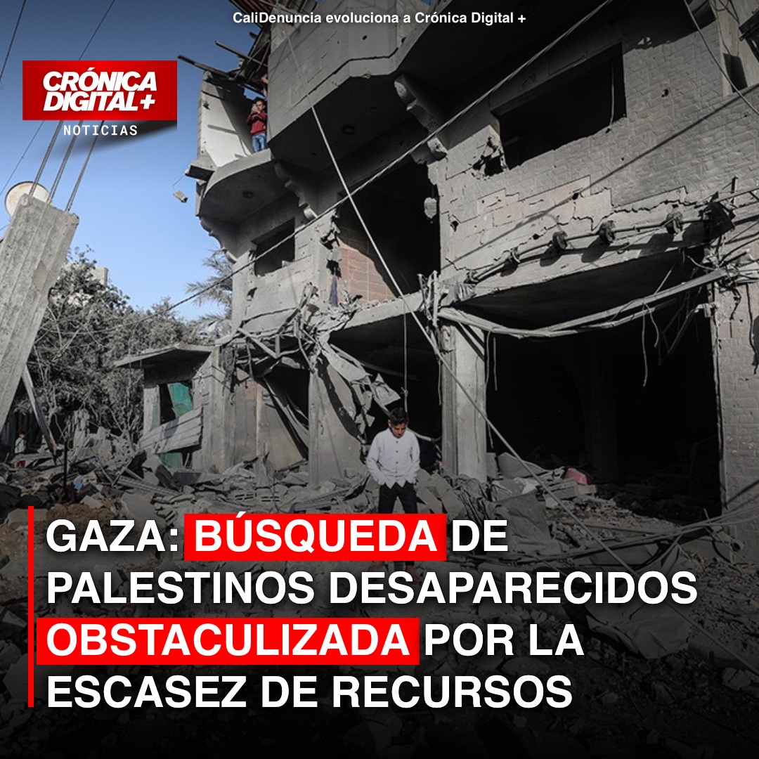 Escasez de recursos obstaculiza búsqueda de desaparecidos en Gaza