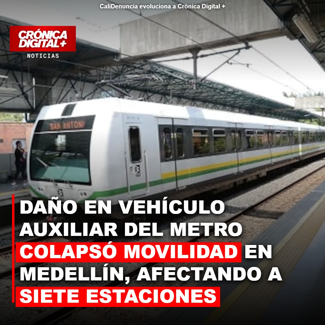 Falla en Metro de Medellín paraliza 7 estaciones y evidencia dependencia urbana