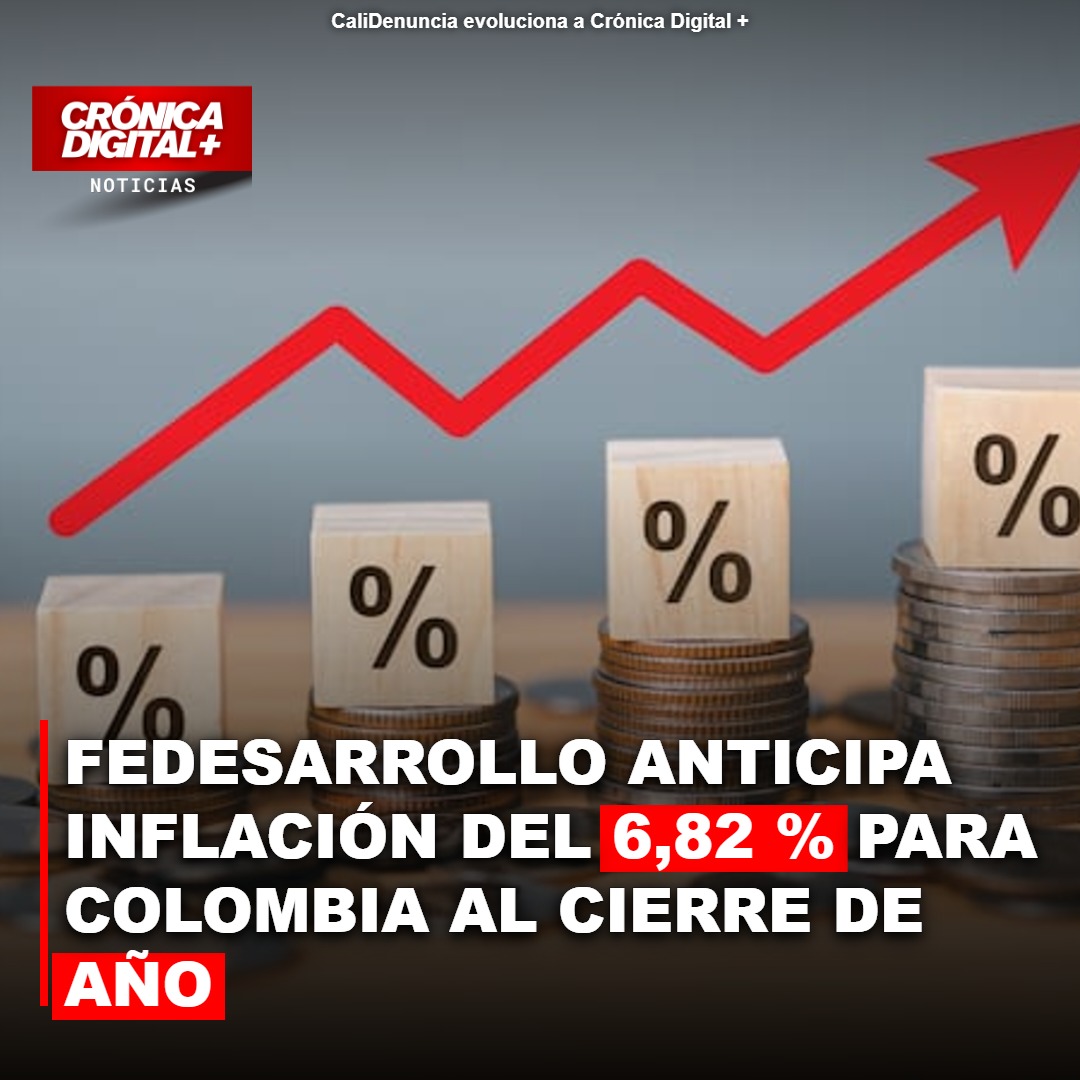 Fedesarrollo proyecta inflación del 6,82 % para Colombia este año