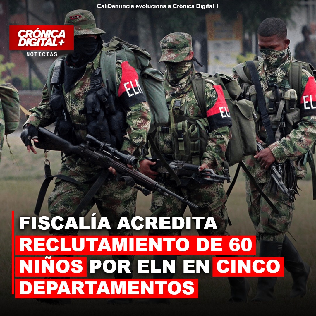 Fiscalía acredita reclutamiento de 60 niños por ELN en cinco departamentos