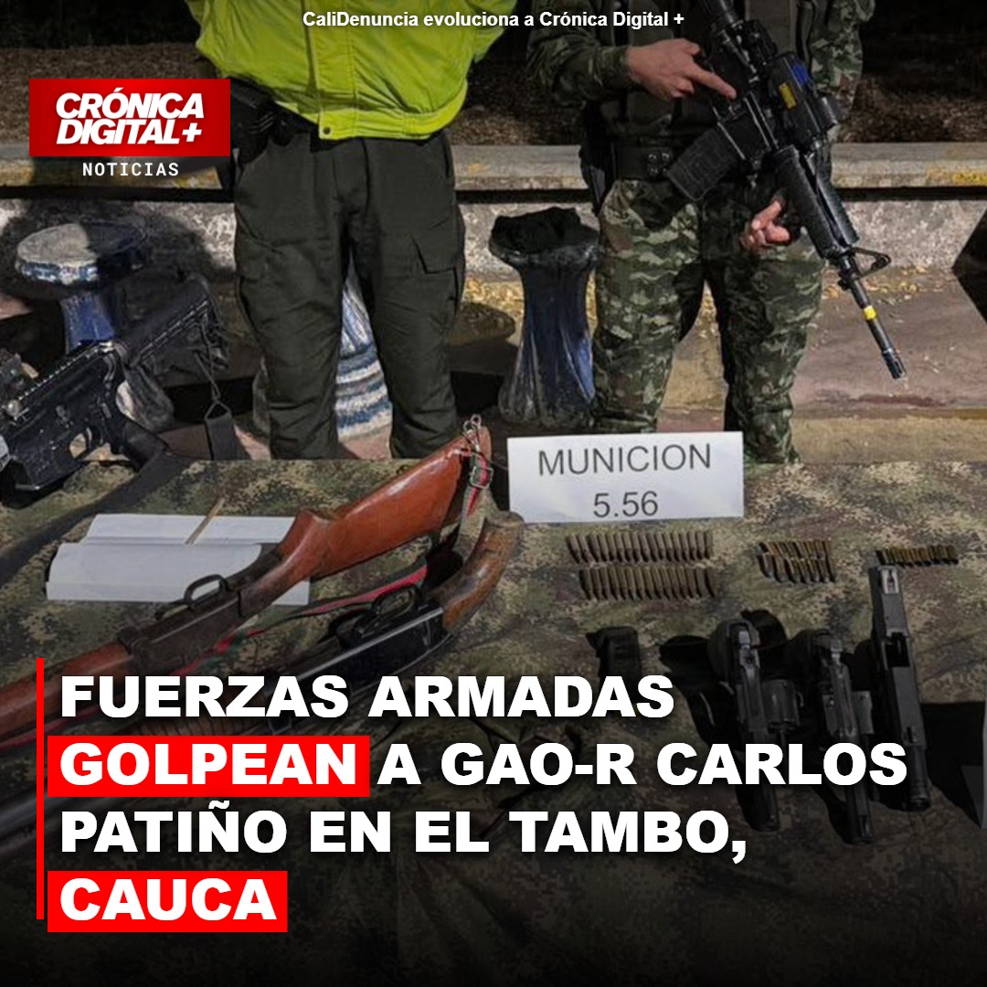 Fuerzas Armadas golpean a GAO-r Carlos Patiño en el Tambo, Cauca