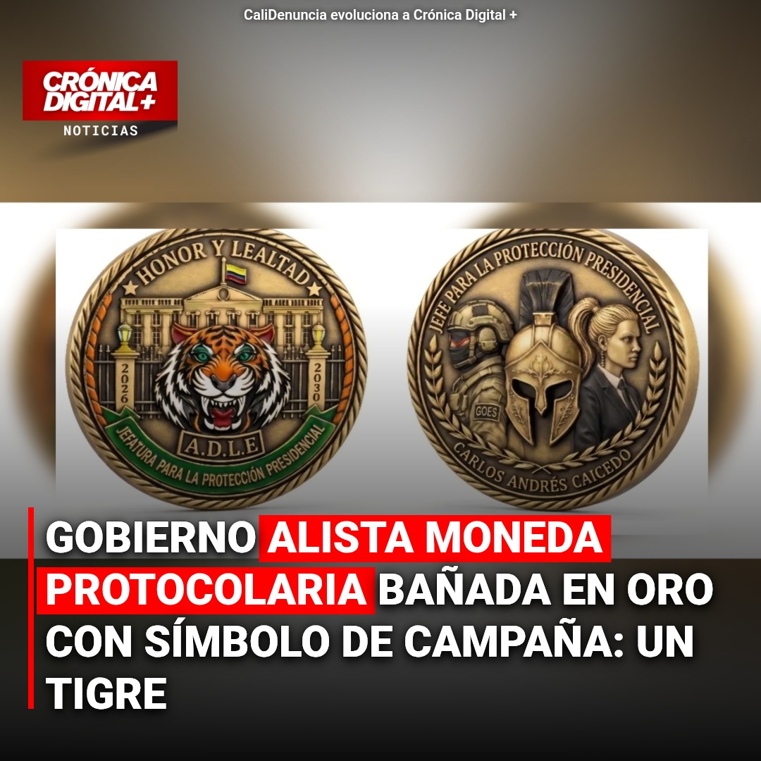 Gobierno alista moneda protocolaria con tigre, De la Espriella impulsa distintivo