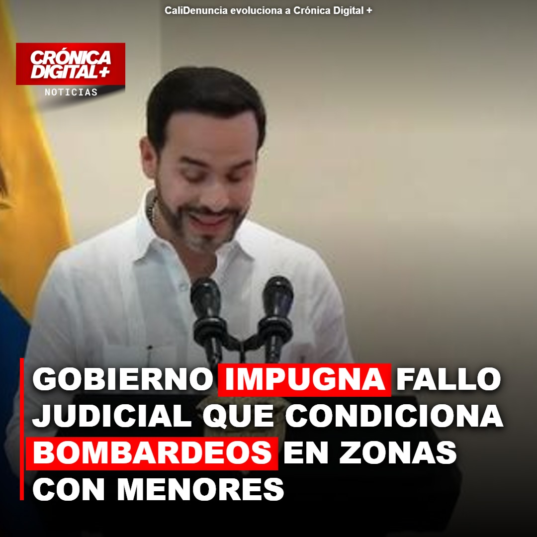 Gobierno impugna fallo judicial sobre bombardeos con menores