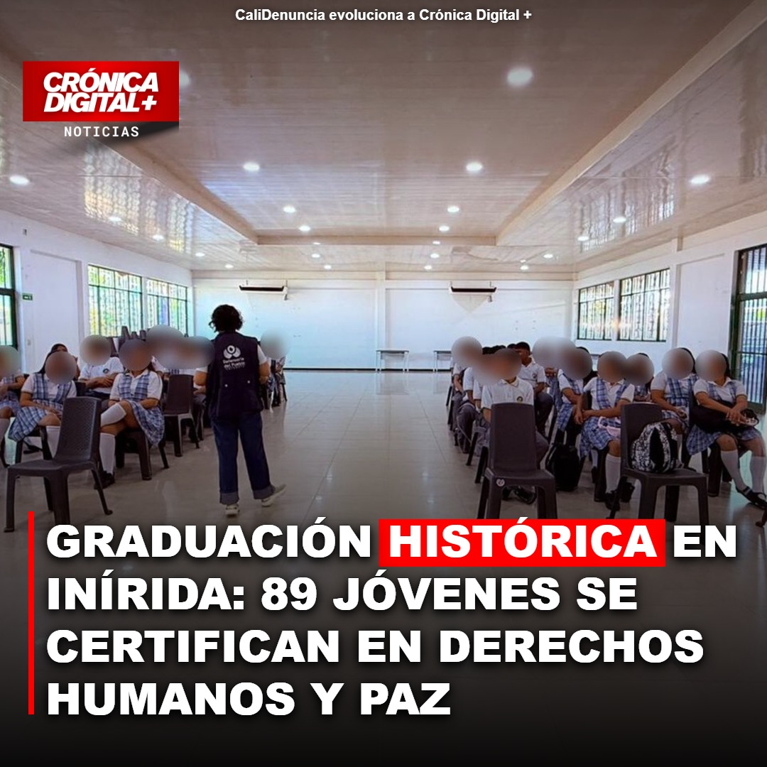 Graduación histórica en Inírida: 89 jóvenes se certifican en Derechos Humanos y Paz