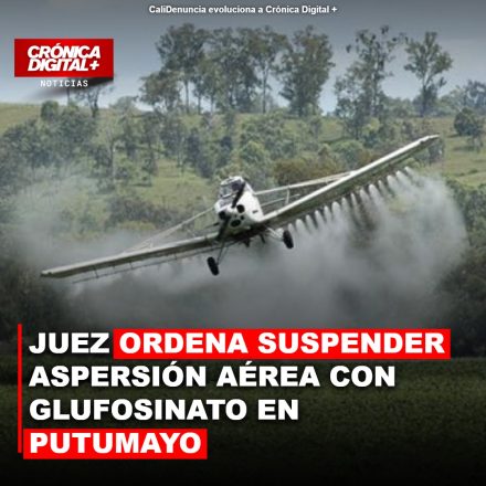 Juez suspende aspersión aérea con glufosinato en Putumayo