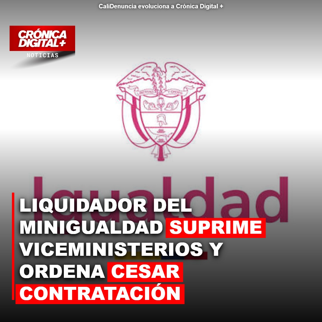 Liquidador suprime viceministerios y paraliza contratación en MinIgualdad
