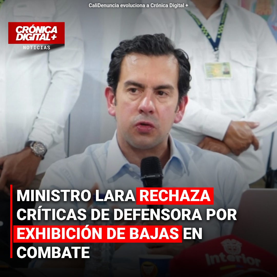 Ministro Lara Rechaza Críticas: No Equipara Estado con Bandas Criminales