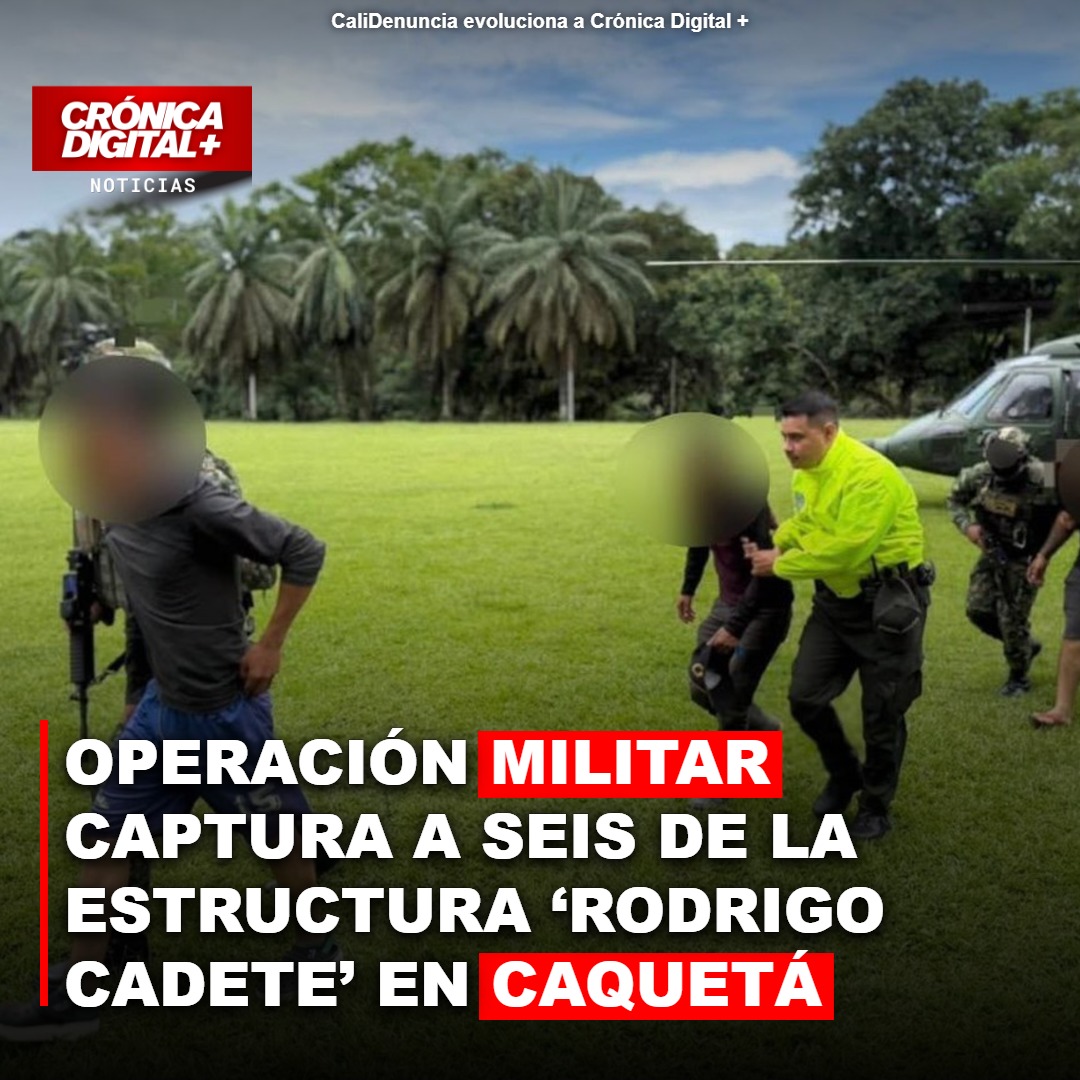 Operación Militar Captura a Seis de la Estructura ‘Rodrigo Cadete’ en Caquetá