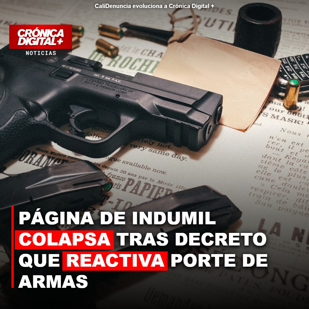 Página de Indumil colapsa tras decreto presidencial sobre porte de armas