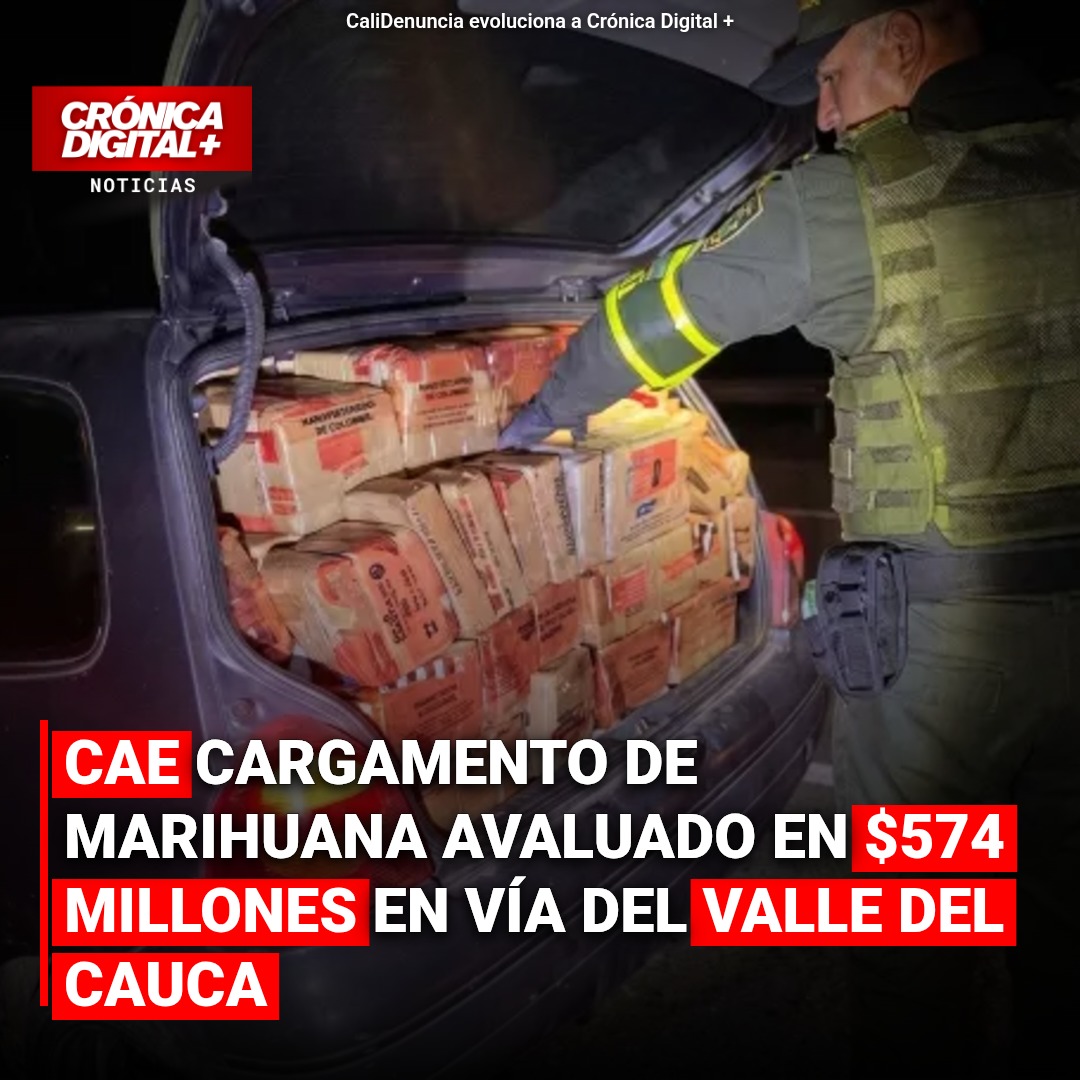 Persecución policial culmina con incautación de 730 kg de marihuana en Valle