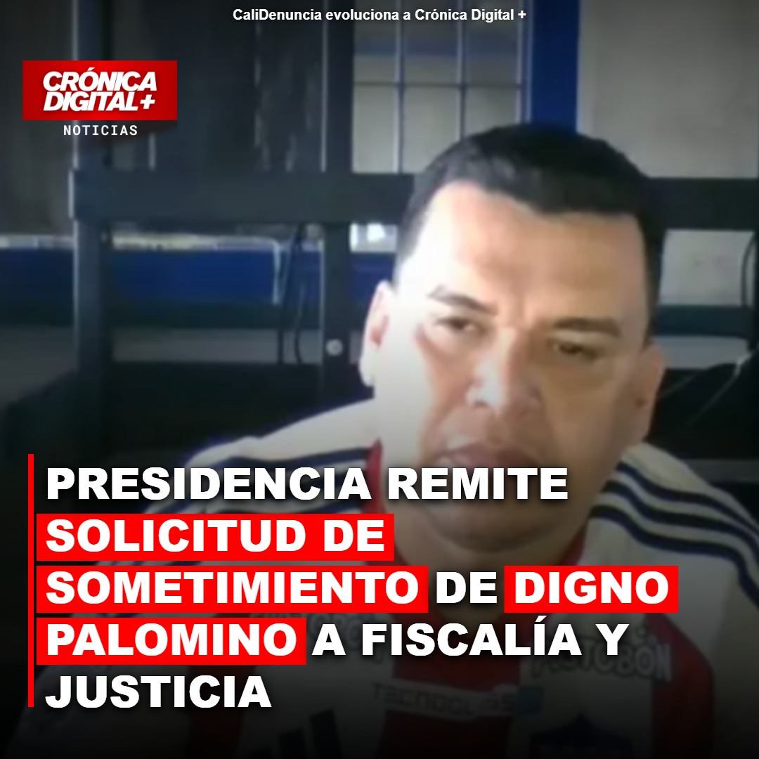 Presidencia remite a Fiscalía solicitud de Digno Palomino para someterse