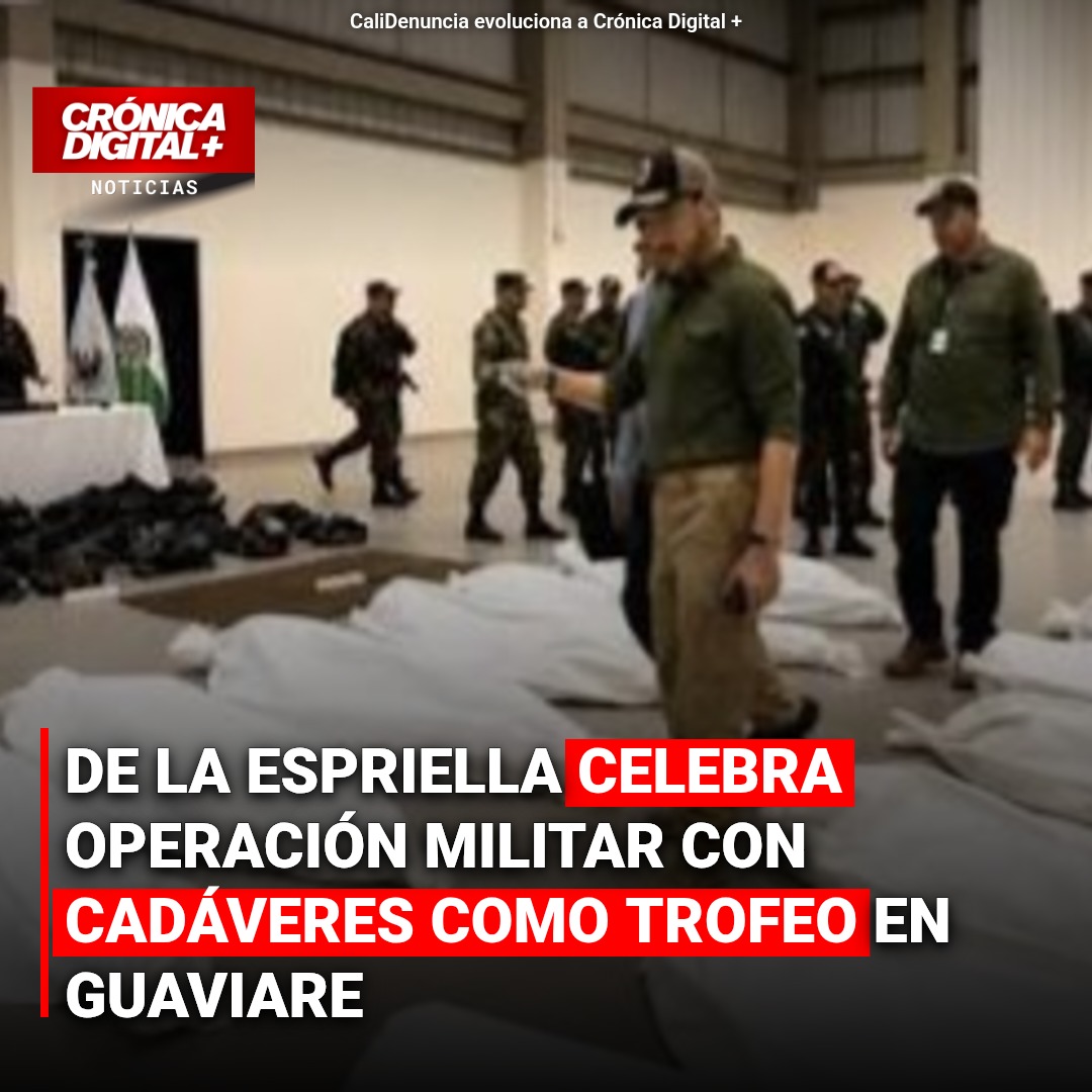 Presidente De la Espriella expone muertos de bombardeo en Guaviare