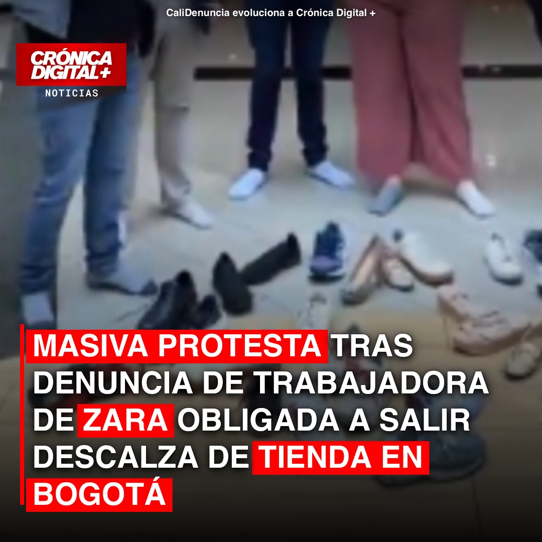 Protestas en Bogotá por presunta humillación laboral en tienda Zara