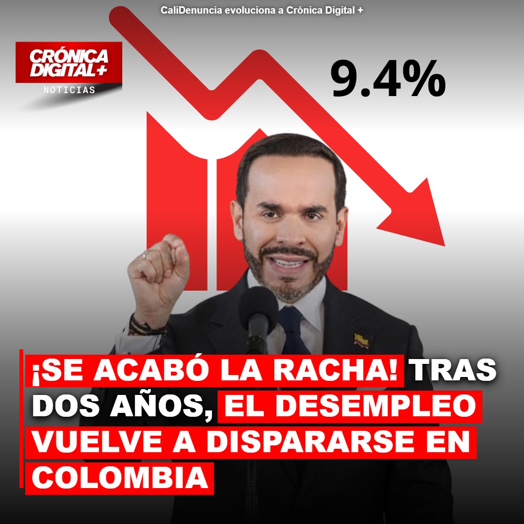 SE ACABÓ LA RACHA: tras dos años, el desempleo vuelve a dispararse en Colombia y ya roza el 10 %