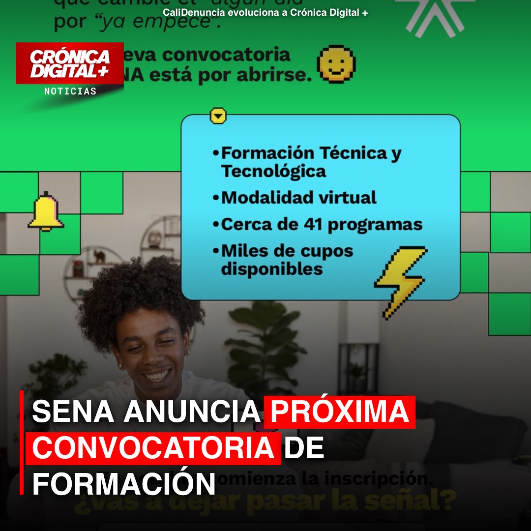 SENA anuncia próxima convocatoria de formación