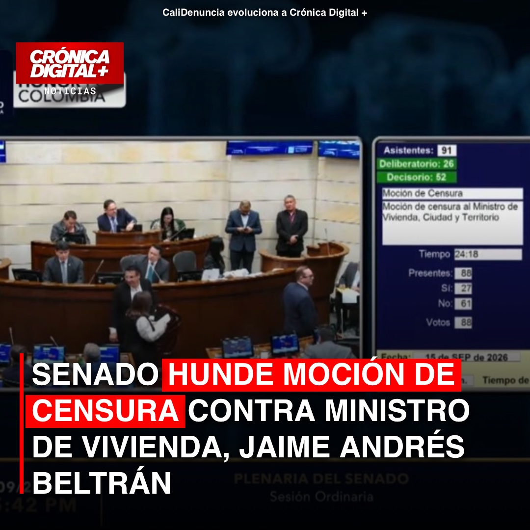 Senado blinda a Ministro de Vivienda Jaime Beltrán tras moción de censura