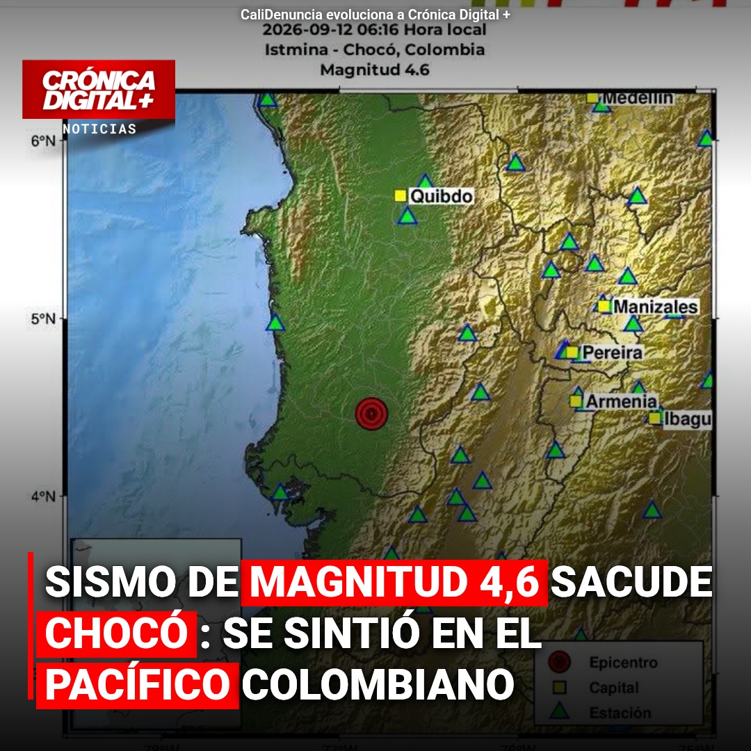Sismo de magnitud 4.6 en Chocó reitera vulnerabilidad sísmica del Pacífico