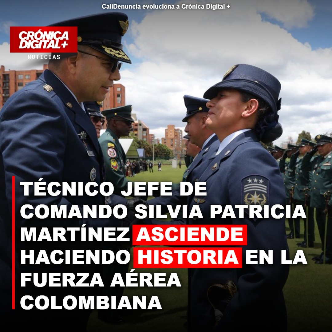 Técnico Jefe de Comando Silvia Patricia Martínez ascende haciendo historia en la Fuerza Aérea Colombiana