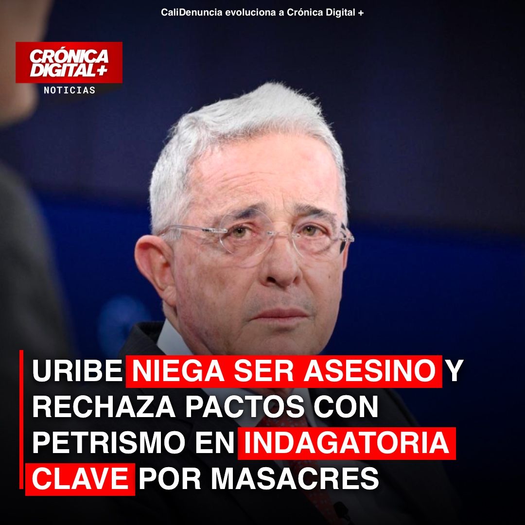 Uribe niega nexos con masacres y rechaza pactos con el Pacto Histórico