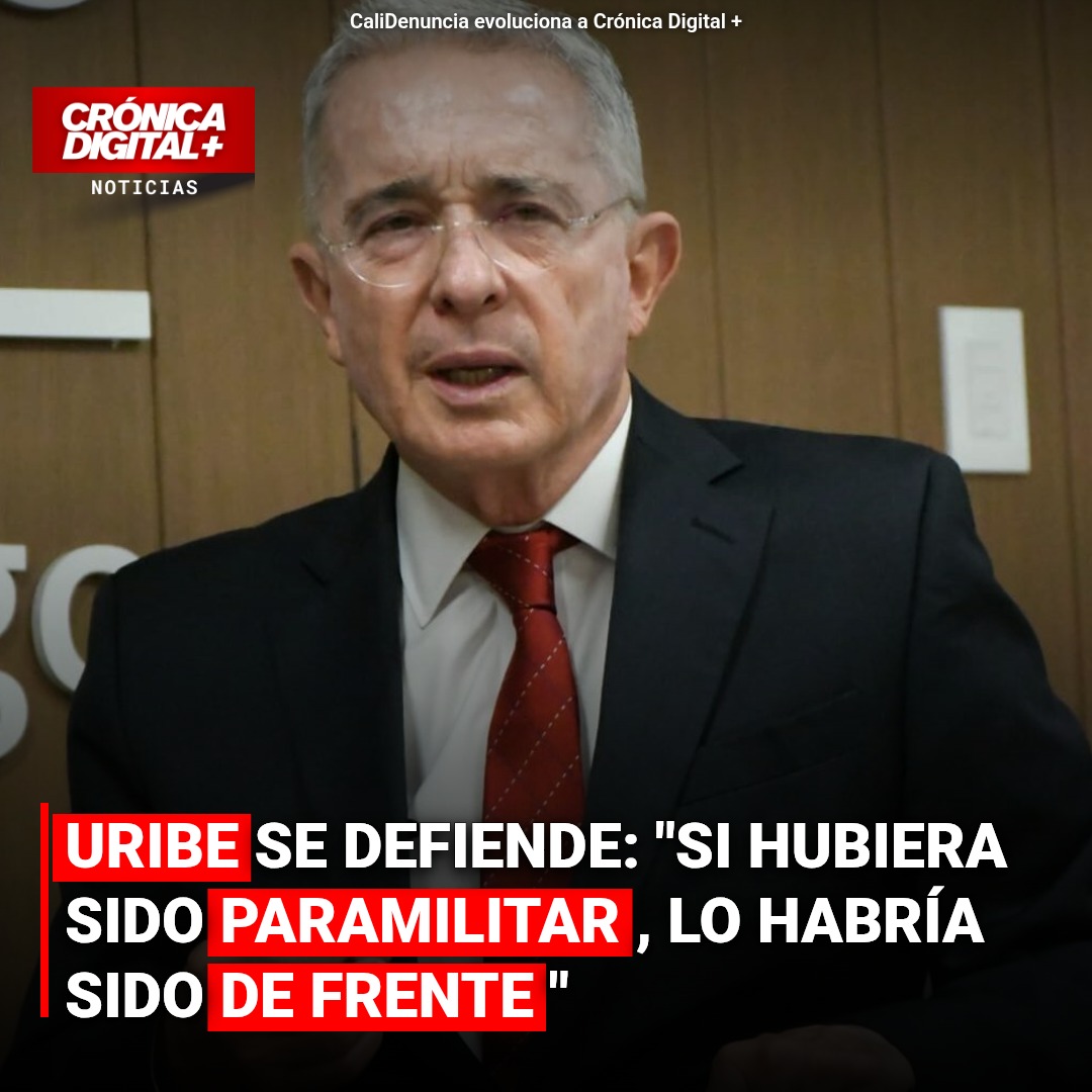Uribe se defiende: «Si hubiera sido paramilitar, lo habría sido de frente»