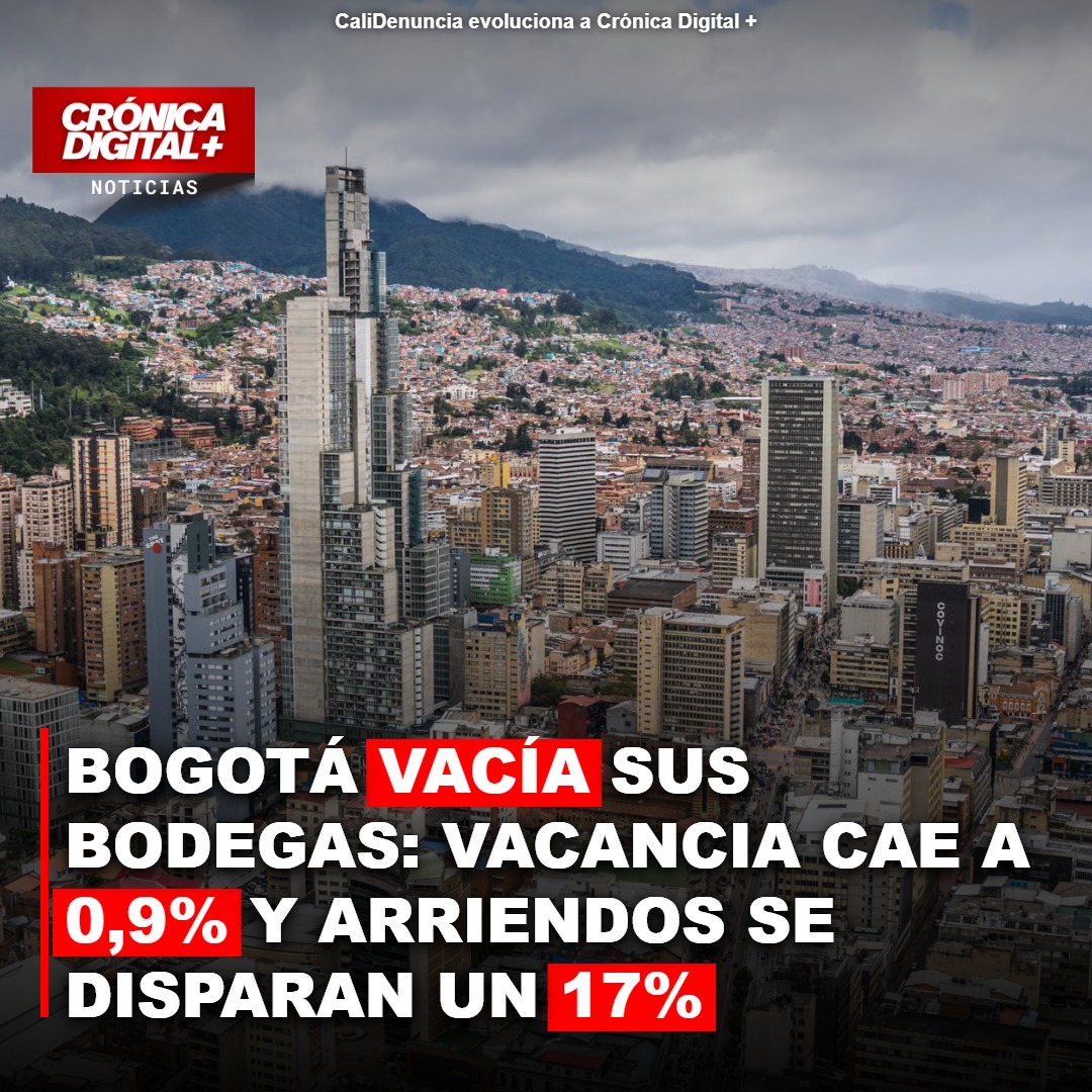 Vacancia de bodegas en Bogotá cae a 0,9%, arriendos se disparan un 17%