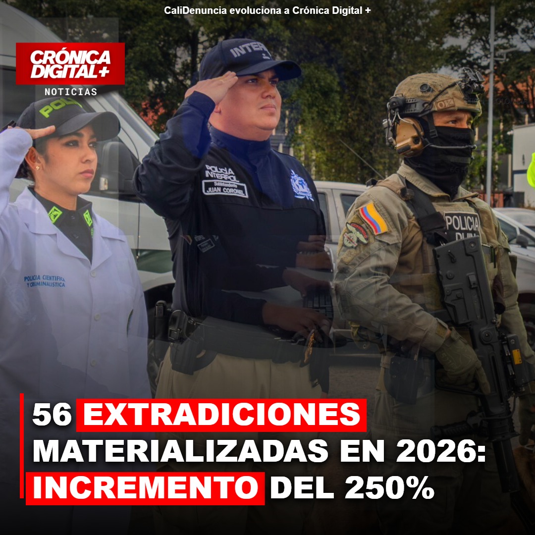 56 Extradiciones materializadas en 2026: incremento del 250%