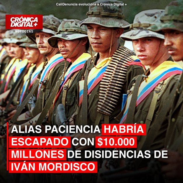 Alias Paciencia habría escapado con $10.000 millones de disidencias de Iván Mordisco
