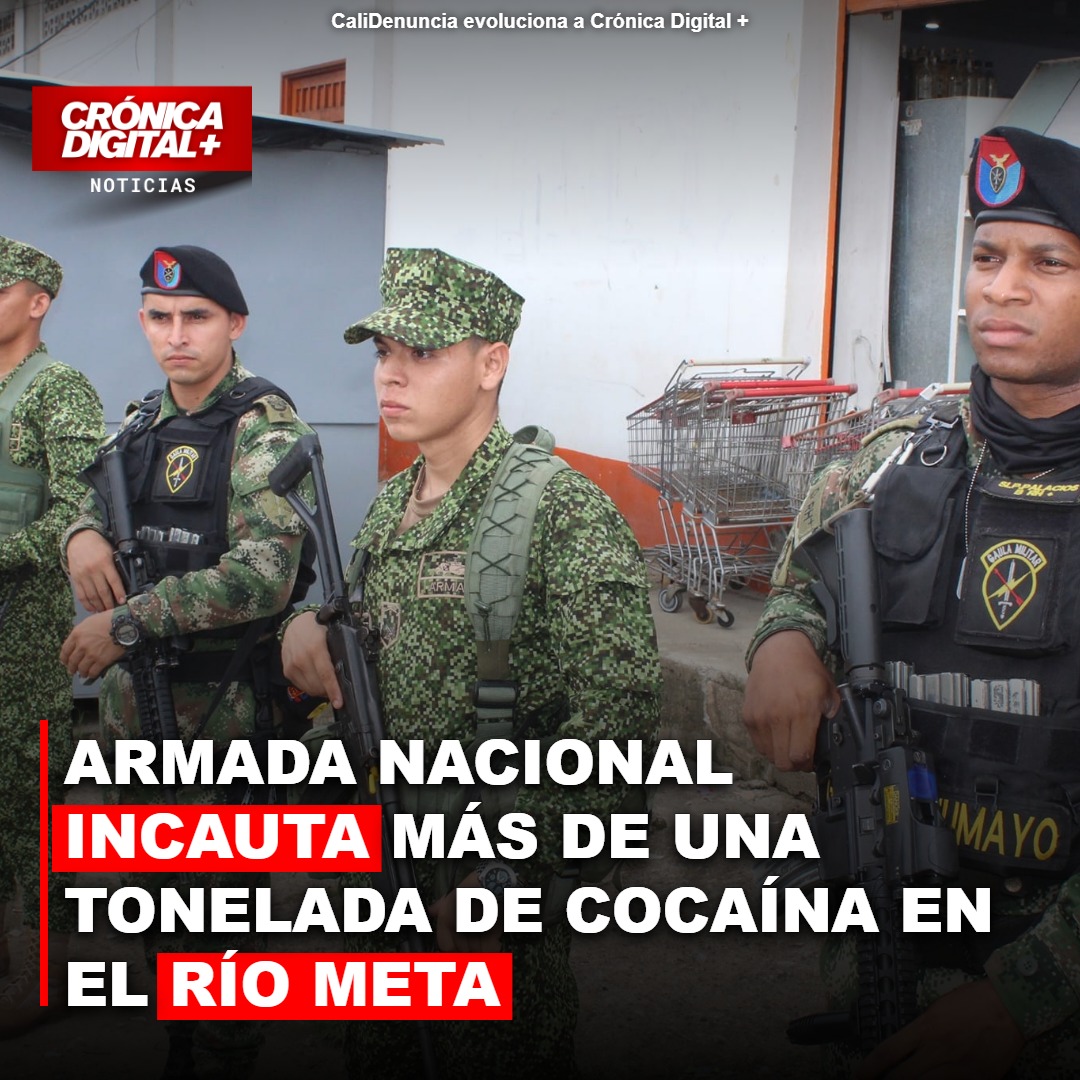 Armada incauta más de una tonelada de cocaína en el río Meta