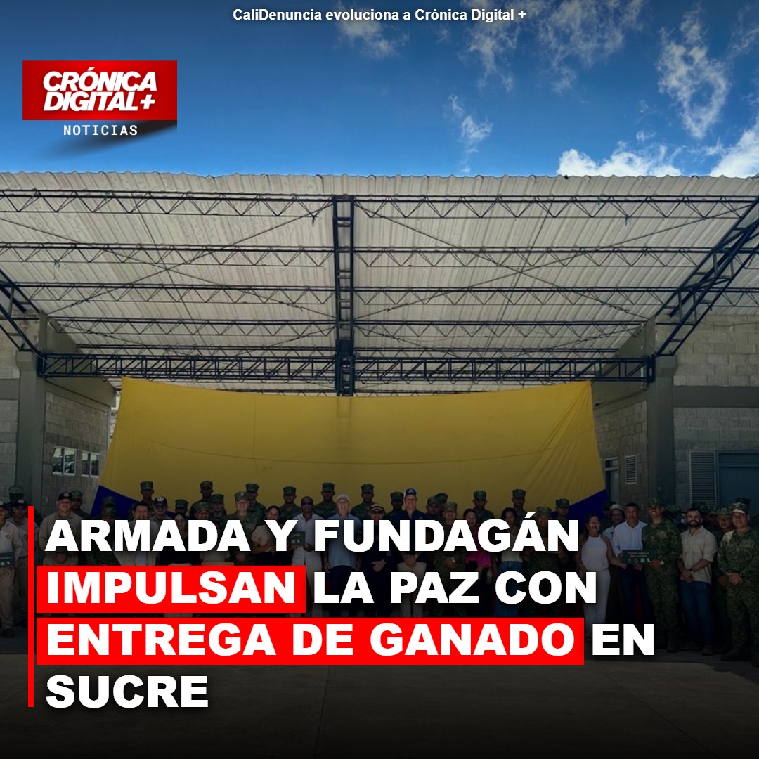 Armada y FUNDAGÁN impulsan la Paz con entrega de ganado en Sucre