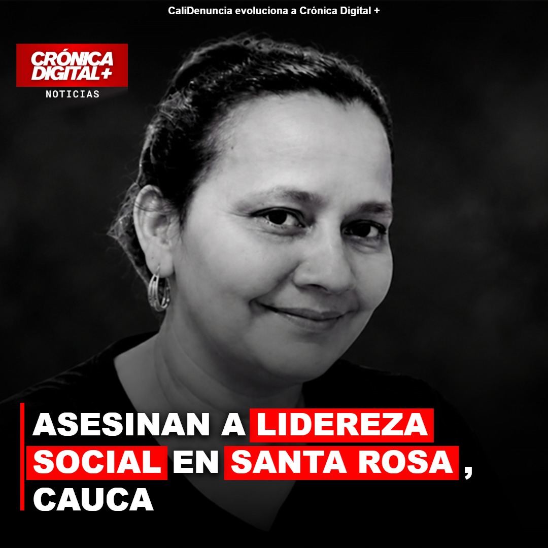 Asesinan a lidereza social en Santa Rosa, Cauca