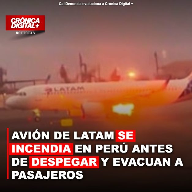 Avión de Latam se incendia en Perú antes de despegar y evacuan a pasajeros