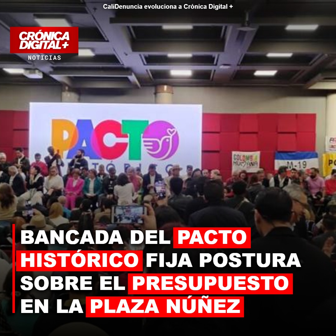 Bancada del Pacto Histórico fija postura sobre el presupuesto en la Plaza Núñez