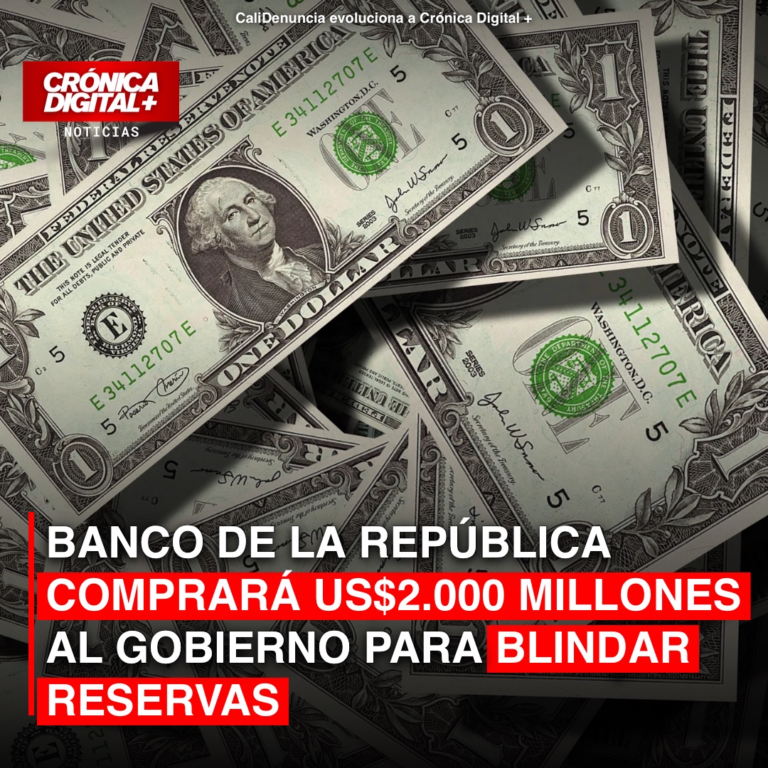 Banco de la República comprará US$2.000 millones al Gobierno para blindar reservas