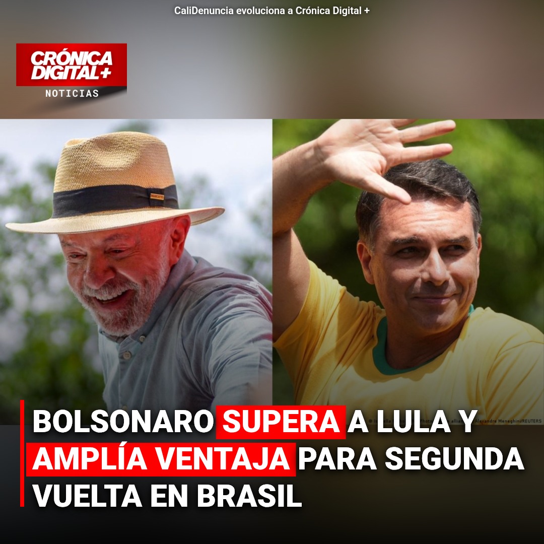 Bolsonaro supera a Lula y amplía ventaja para segunda vuelta en Brasil