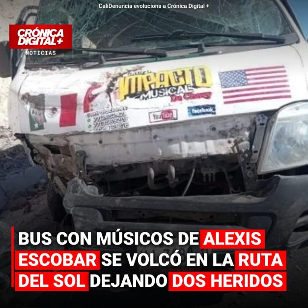 Bus con músicos de Alexis Escobar se volcó en la Ruta del Sol dejando dos heridos