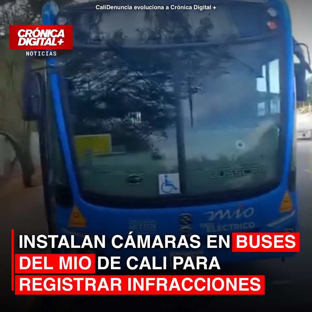 Cámaras en buses del MIO de Cali registrarían infracciones de tráfico