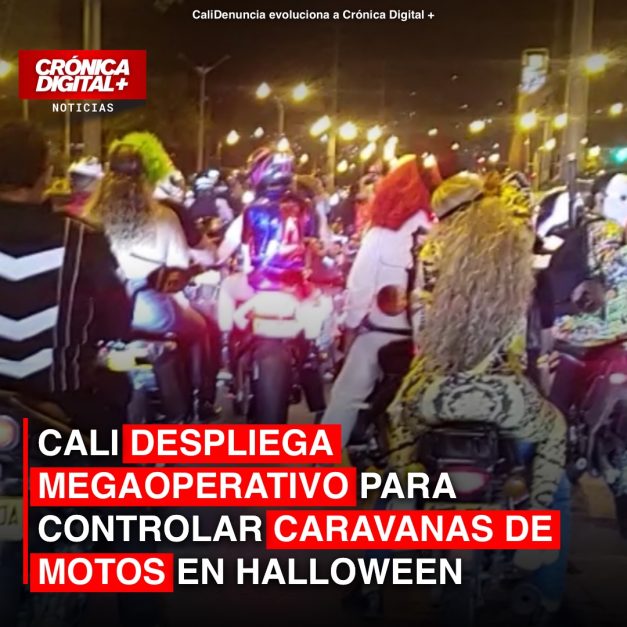 Cali despliega megaoperativo para controlar caravanas de motos en Halloween